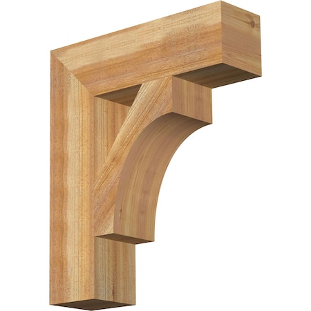 Ekena Millwork Westlake Block Rough Sawn Bracket, Western Red Cedar, 6"W x 22"D x 26"H BKT06X22X26WTL05RWR